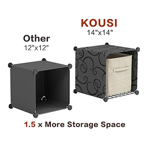 Kousi Bookshelf Units, Clothes Storage Shelves, Room Organizer, Black #TOP6