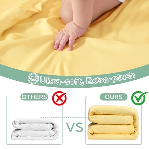 Image of Hooded Baby Bath Towels Set of 2-4 Piece Bamboo Bath Essential Must Haves Newborn Stuff, Shower Registry Gifts for Infant, Toddler (28 X 28 Inch, Duck)