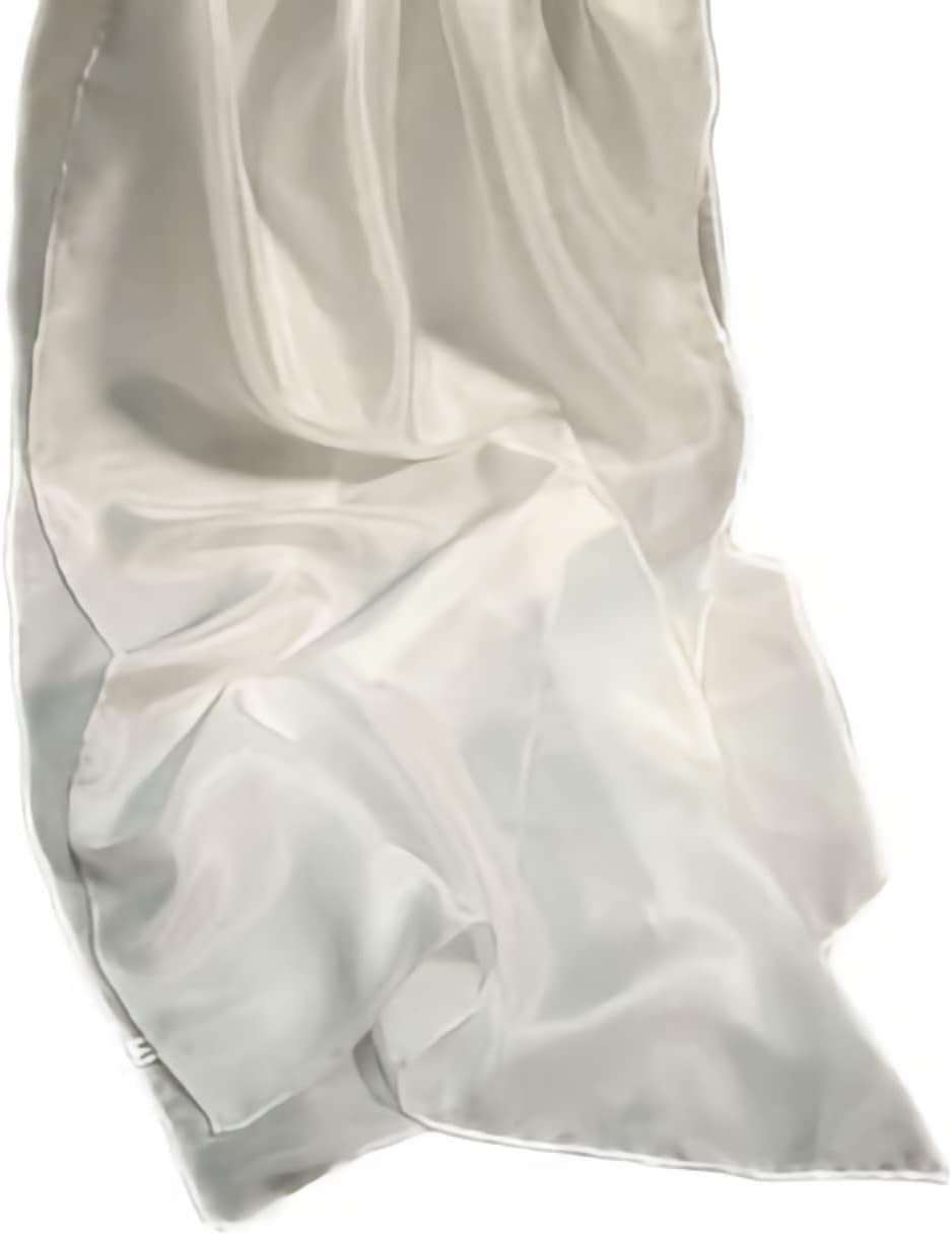 Dharma Trading Blank Silk Scarves for Dyeing (15'' x 60''), White