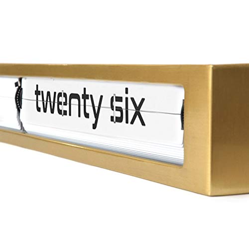 Cloudnola Texttime Metal Wall And Table Flip Clock And Wall Decor, Gold And White, 24 Inches Wide, Battery Operated Digital Display #TOP6