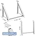 Hleelomi Clothes Drying Rack for Laundry Room Organization,Foldable Over The Door Drying Racks for Saving Space, Silver 2 Racks and A Rod