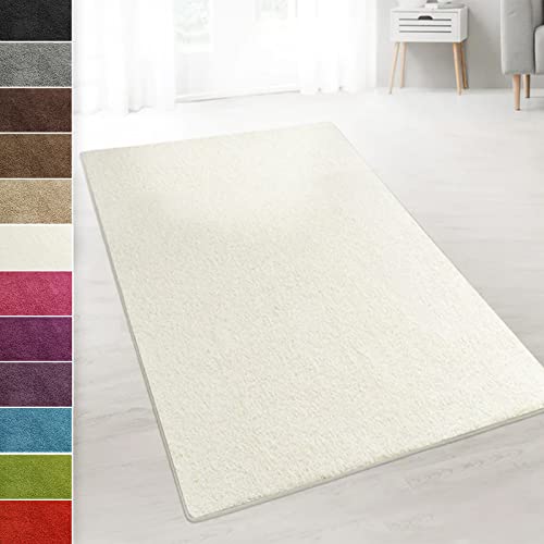 casa pura Shaggy-Teppich Barcelona (Creme, 200 x 150 cm) – Ansicht 1