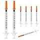 100 x 0.5 ml/cc Plastiktube 30G (0,3 x 8 mm), Mehrzweck-Messwerkzeuge, Laborzubehör, Einzeln verpackt (30G x 5/16)