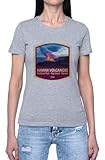 generico hawaii volcanoes national park maglietta da donna a maniche corte casual leggera girocollo grigio women's tshirt grey crew neck