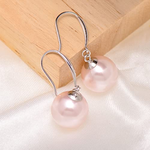 Paialco 925 Sterling Silver Simulated Faux Pearl Earrings Dangle Balls3