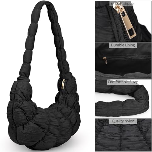 Puffer Crossbody Bags for Women Luna Hobo Bags Quilted Carryall Shoulder Bag4