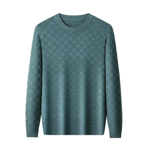 Men Knit Jumpers Pullover Outwear Tops Checkboard Pattern for Winter Vintage Casual Sweater3