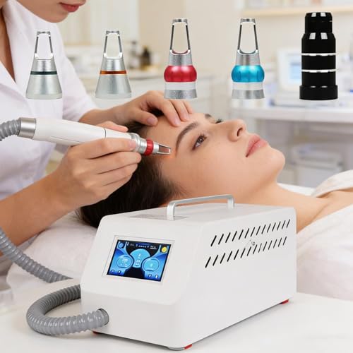 LZDOYY Máquina de eliminación de Tatuajes Mejorada de 1500 W, 50-2900 MJ, con 5 Cabezales para Salones de Belleza. Elimina Tatuajes y Cejas tatuadas LZDOYY Máquina de eliminación de Tatuajes Mejorada de 1500 W, 50-2900 MJ, con 5 Cabezales para Salones de Belleza. Elimina Tatuajes y Cejas tatuadas