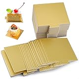 3.【Bonito aspecto】El laminado dorado da a tu tarta un estilo diferente y asegura que tu deliciosa creación en esta pantalla destaque absolutamente hermosa y llamativa. Color dorado bonito y atractivo, la herramienta ideal para mostrar y vender tus pasteles.