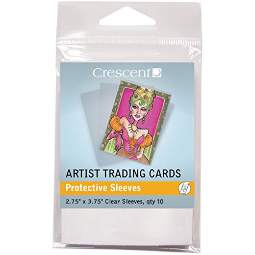 Crescent Cardboard Protective Sleeves for Artist Trading Cards, Pack of 10