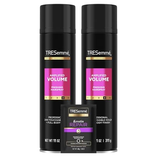 TRESemmé Total Volume Hair Spray, Lightweight with Collagen & Vitamin B5, Hold without Stiffness, Frizz Control, 2 pk – 11 Fl Oz Ea
