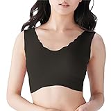 [グンゼ] ノンワイヤーブラジャー KIREILABO(キレイラボ)完全無縫製・綿混 ハーフトップ レディース 1.Newブラック LL