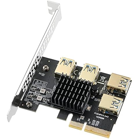 MZHOU Carte d'extension PCIe 1 Vers 4 PCI Express Cover