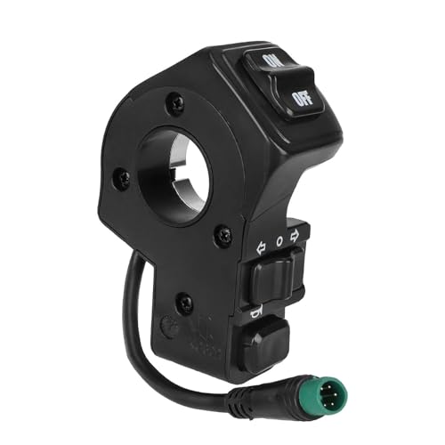 AMISENK Interruptores de botón impermeables para faros delanteros, interruptores de señal de giro de 5 pines para scooter, accesorios de repuesto para scooter, accesorios de repuesto