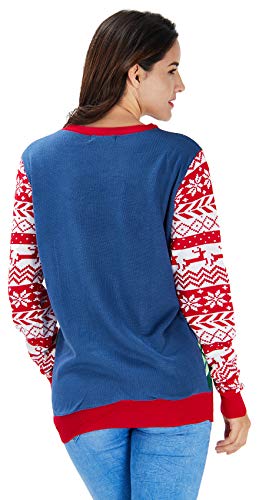 RAISEVERN Maglione di Natale da Uomo Babbo Natale