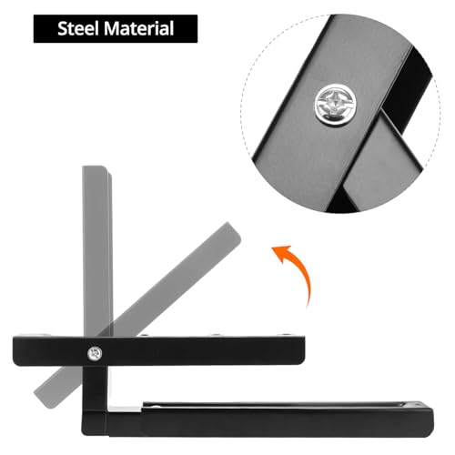 QWORK Adjustable Steel Microwave Wall Mount Brackets 11.7–17.3 in Extension – Heavy Support for Kitchen, Pantry & Workshop by QWORK - Used condition - Image 8