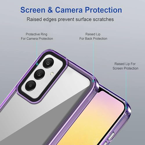 Image of Zapcase Back Case Cover for Samsung Galaxy M35 5G | Compatible for Samsung M35 5G Back Cover | Case Cover with Camera Protection | (TPU + PC | Translucent Purple)