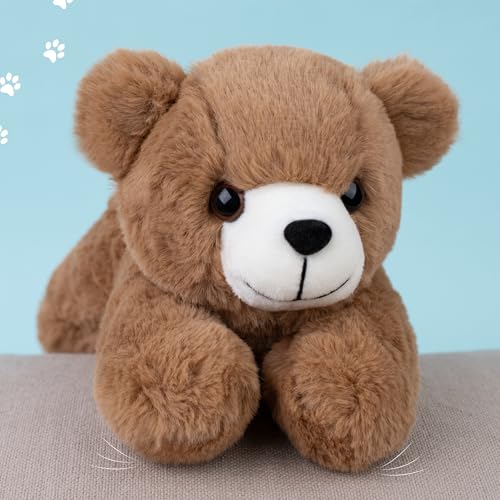 Image of Mirada Floppy Brown Bear Soft Toy - 21cm | Adorable Plush Stuffed Animal for Kids, Boys & Girls | Super Soft & Huggable Teddy Bear Room Decor Toy