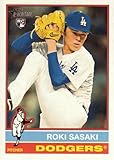 2025 Topps Heritage Baseball #224 Roki Sasaki Rookie Card Dodgers