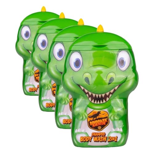 Idée cadeau enfants : gel douche et shampoing dinosaure 400 ml pomme