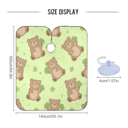 Capa de barbería impermeable Kigai Cute Bear para hombres miniatura 3