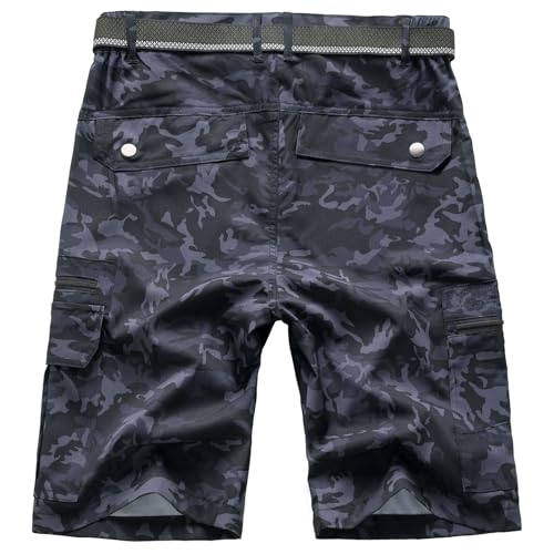 Image of Jessie Kidden Mens Cargo Shorts Expandable Waist Quick Dry Hiking Shorts