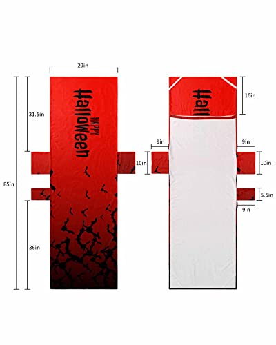 Happy Halloween Bats Group Gradient Chaise Lounger Cover with Pockets, Pool Lounge Chair Covers 85