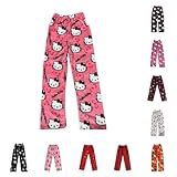 Premium Matière de Flanelle: Ce pantalon de pyjama flanelle pour femme et homme enfant est confectionné dans une flanelle de haute qualité, douce pour la peau, extrêmement doux, moelleux et chaud, il offre un confort optimal lors des nuits fraîches