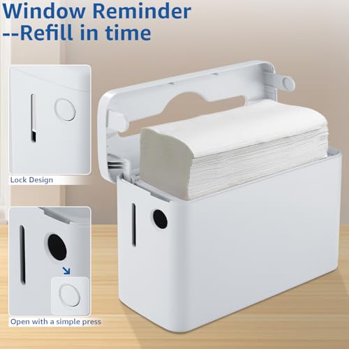 Image of Pollock Paper Towel Dispenser Holder Countertop Commercial,White-L