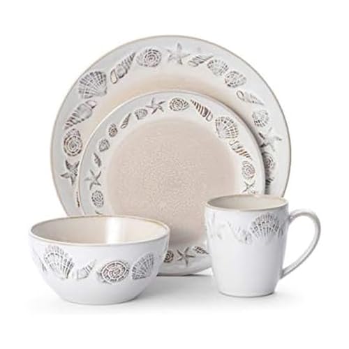 Pfaltzgraff Panama 16-Piece Dinnerware Set, Beige