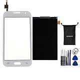 Sunway Touch Digitizer Glass Lens Screen Replacement(White) + LCD Display Digitizer Screen Replacement For Samsung Galaxy Core Prime G360 G360H G360V G360F Prevail G3608 With device opening tools