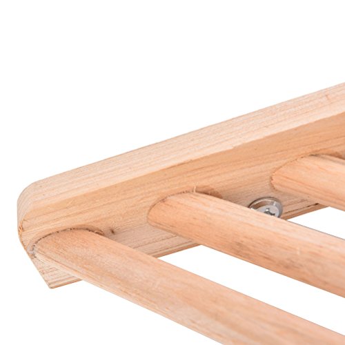 image for Ioffersuper 7 by 7-Inch Parrot Bird Cage Perches, Wood Corner Shelf La