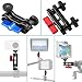 Sequpr 2 Pack Camera Mount Universal Magic Arm with Small BallHeads, Magic Arm 1/4'' Dual Ball Heads Holder for Monitor, Lights, Camera Cage, Video Shooting