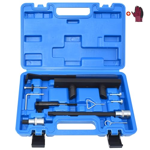 Yuesstloo Camshaft Alignment Locking Timing Tool Kit, Compatible with Audi VW 2.0 FSI/TFSi Petrol Engine T10252 T10115 T10020 with T52 T40080 Socket