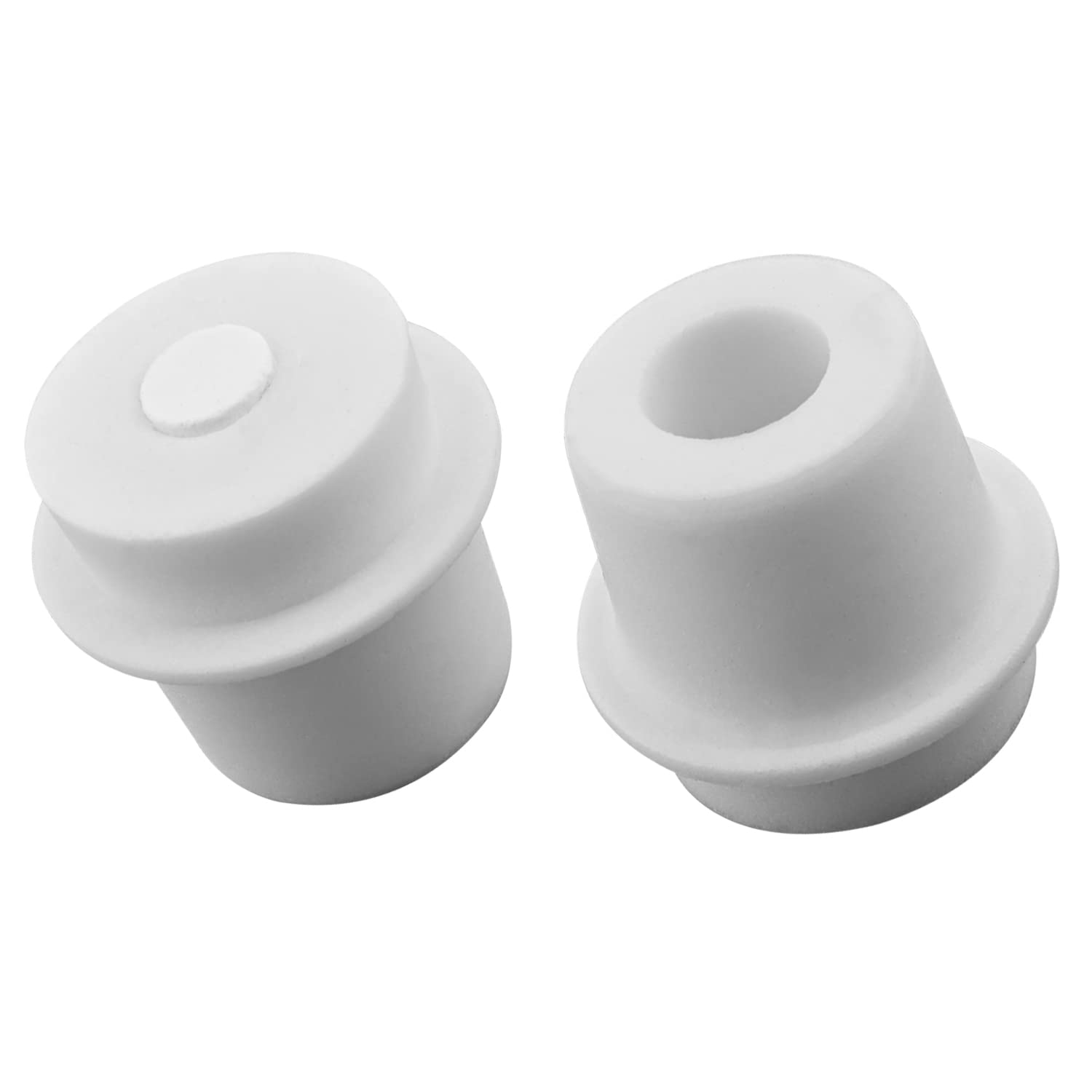 Bettomshin 2Pcs Airlock Stopper 300ml Suitable for 33-36mm/1.3"-1.42" Dia Hole Plugs Silicone Stoppers Carboy for Flask Test Tube Stopper White