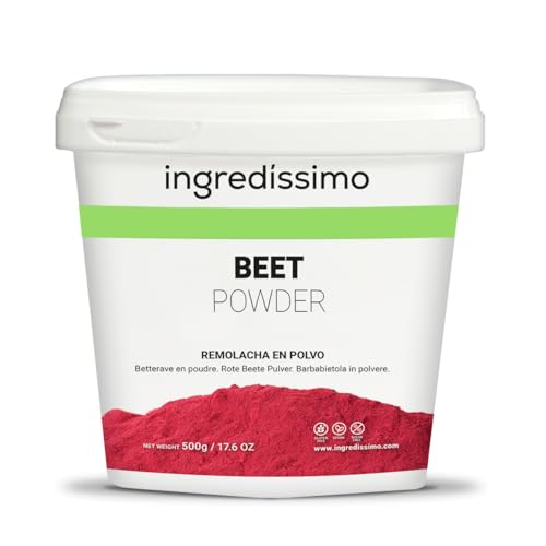 INGREDISSIMO Remolacha Roja en Polvo 500g - Colorante Alimentario 100% Natural, Vegano, Sin Gluten - Ideal para Salsas, Cremas y Masas