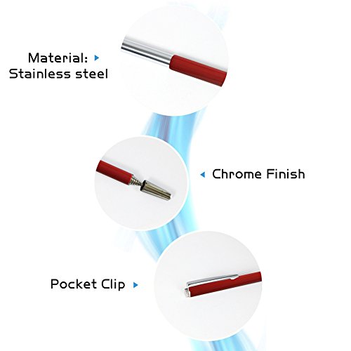 Telescopic Teachers Pointer,Teaching Pointer Stick For Classroom,Metal Hand Retractable Pointer Extended Length 25Inch, Handheld Presenter Whiteboard Pointer (Red) #TOP4