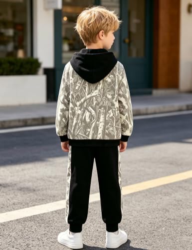 Image of Boys Clothes Fall Winter Outfits Camouflage Long Sleeve Hoodie and Pants 2PC Kids Clothes Boys for 5-14 Years