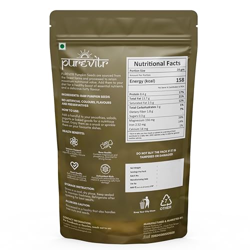 Image of Purevitr Pumpkin Seeds & Chia Seeds Combo | 400g (200g Each) | Nutrient-Dense Superfood | High in Protein, Fiber & Omega-3 | Raw & Natural