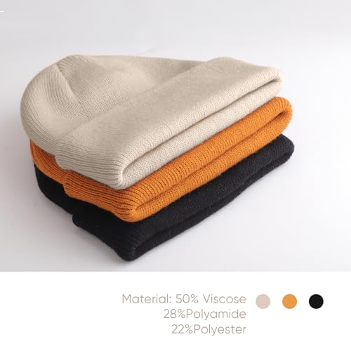 DRESHOW BQUBO 3 Pack Baby Beanies Toddler Kids Winter Hats Soft Knit Hat for Baby Boys Girls Warm Cap Beanies2