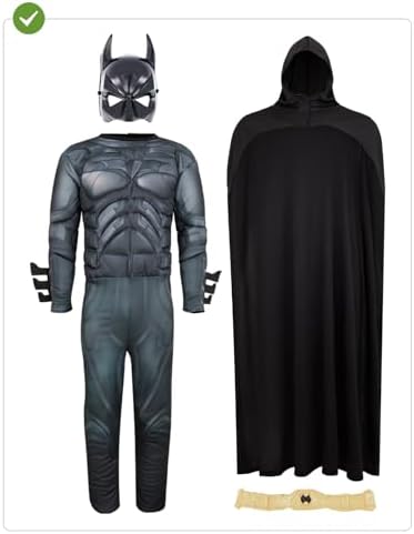 Funidelia | Batman Ochtendjas voor jongens The Dark Knight, Superhelden, DC Comics - Merchandising & Gifts voor kinderen met Kerstmis, verjaardag & andere gelegenheden - Maat 3-4 jaar - Zwart