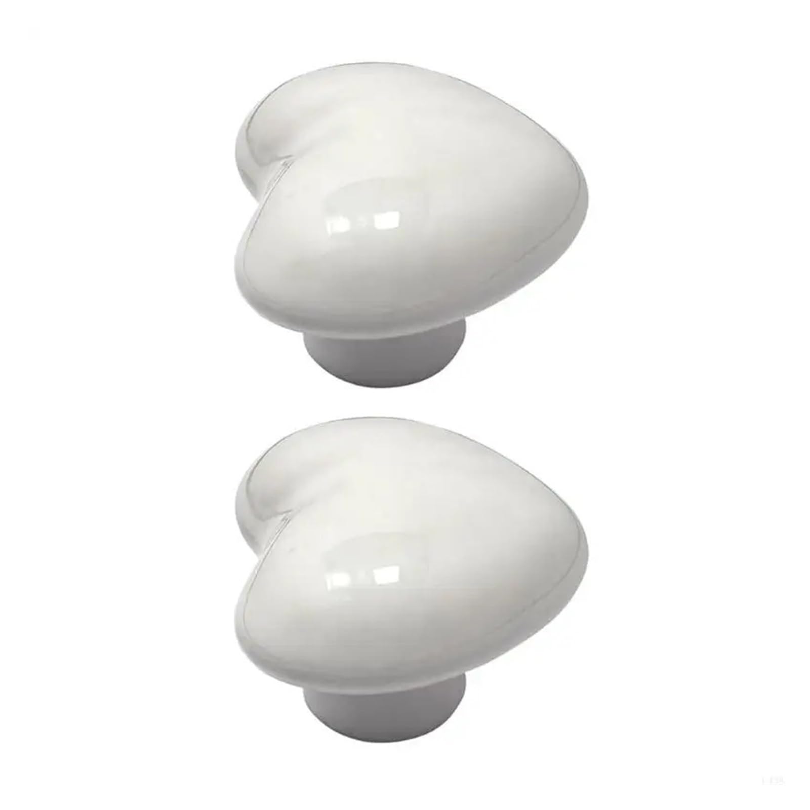 Zeahkri White Cute Cabinet Handle 10Pcs Colorful Ceramic Heart Cupboard Knobs