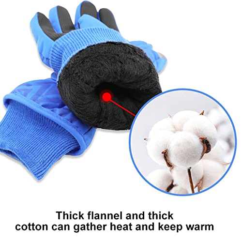 MGKSHADOW Luvas de neve infantis para meninos, luvas de esqui infantis de dinossauro, luvas de inver