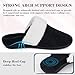 ERGOfoot Orthopedic Slippers for Women, Fuzzy Slipper with Arch Support Bedroom Shoes for Plantar Fasciitis, Slip On Scuffs with Indoor Outdoor Anti-Skid Rubber Sole/Black W9