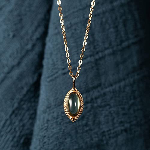 Gold Plated Sterling Silver Oval Onyx Pendant Necklace S925 Sterling Silver Natural Agate Necklace for Party, The Eye of Medusa4