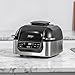 Ninja Foodi Health Grill & Air Fryer 5.7L with Cyclonic Air Technology, 5-in-1, Air Fry, Grill, Bake, Roast, Dehydrate, Dishwasher Safe Parts, Cleaning Brush, Black/Silver AG301UK