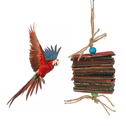 5pcs Bird Parrot Toys Parakeets Cardboard Chew Cockatiel Toys Toy Funny Bite Resistance Bird Chew Toy for African Grey Conures Small Cockatoos Parrots Cage Chew (Colorful) - Image 3
