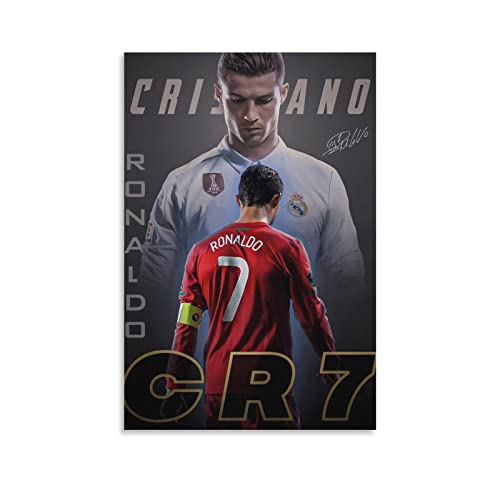 Cristiano Ronaldo Poster 1 Wall Art Canvas Print Poster Home Bathroom Bedroom Office Living Room Decor Canvas Poster Unframe: 12x18inch(30x45cm)