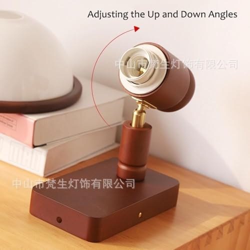 Aplique de pared orientable de madera y vidrio lechoso para dormitorio 8