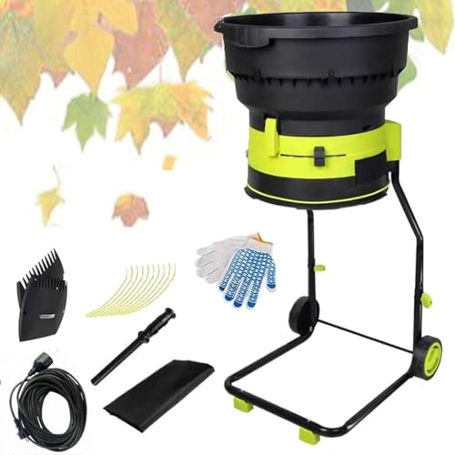 XUXIAO 2500w Compost Shredder Leaf Crusher, Garden Leaf Shre...